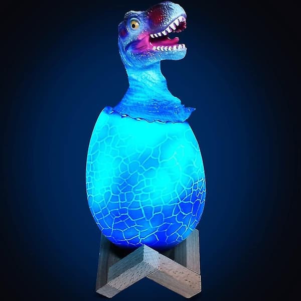 Dinosaur natlampe, 3D dinosaur lys farveskiftende lys