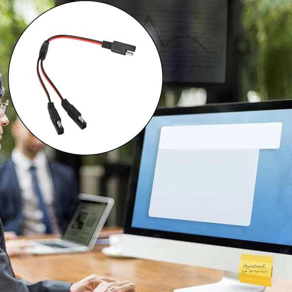 SAE-kabel til bilforlængerkabel Y-splitter 1 til 2 SAE 18AWG