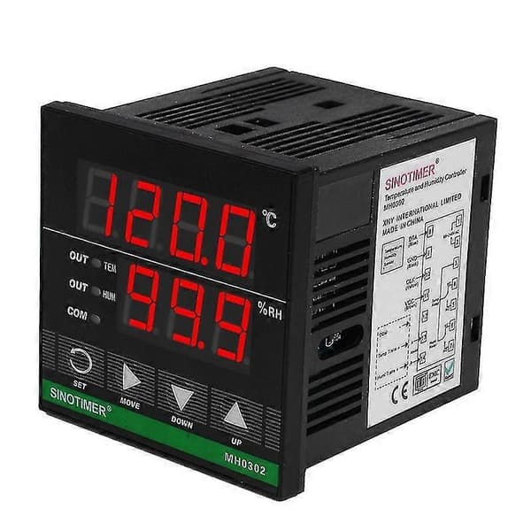 MH0302 Digital temperatur- och fuktighetsregulator panelmonterad för hem, växthus, inkubator, display