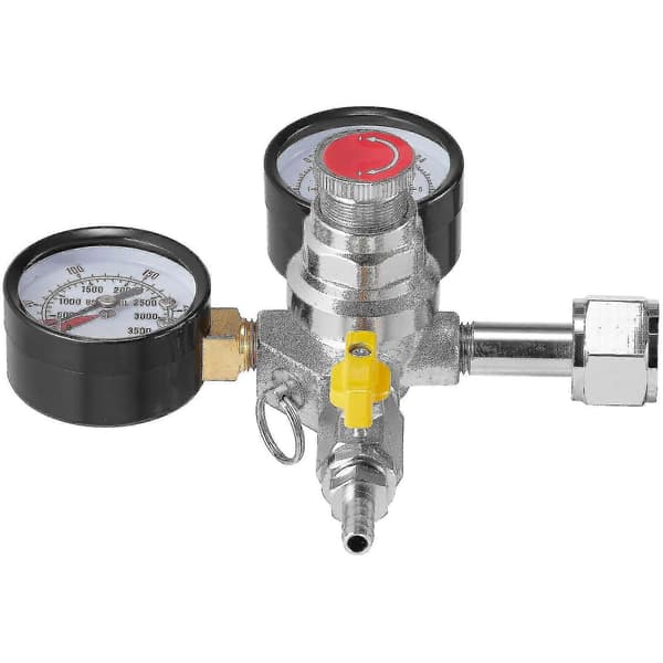 Dubbelmätare CO2-regulator 0-60psi med CGA320-anslutning för fatöl hembryggningssystem
