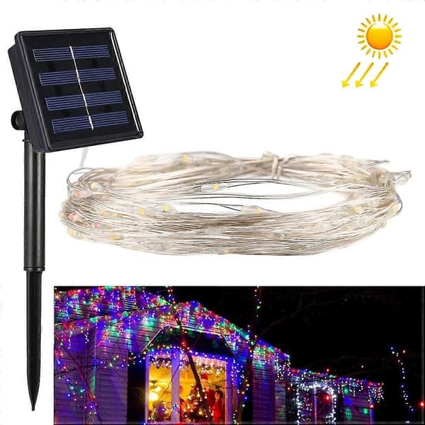 20m 200 LED SMD 0603 Solar Pan Lyslenke Colorful Light