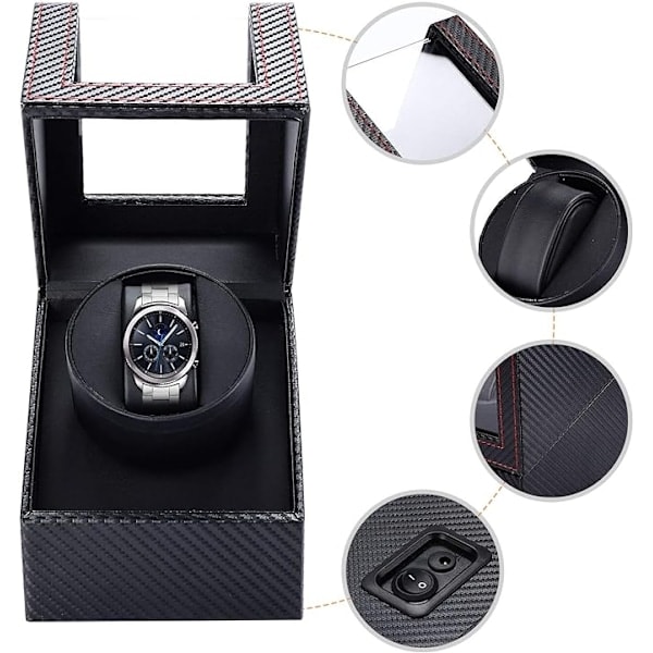 QD Watch Winder, Automatisk Urvikler PU etui og