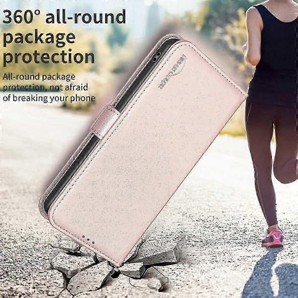 Pungstativ PU-læder flipcover til 5G-telefon - Grøn Multicolor