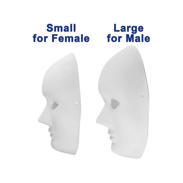30-pack 2 storlekar pappersmachémasker Skapa konstnärliga hantverksprojekt från väggdekorationer till teater aCJY White
