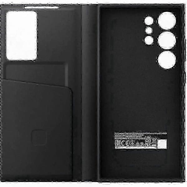 Sort pungcover med Smart View til Galaxy S23 Ultra