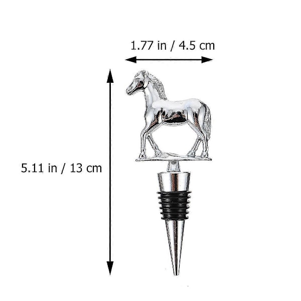 Hästdesignad Flaskpropp Vinflaska Propp Vinsparare Pump Vinsparare Kork Vinflasktoppar Silver 13.00X4.50X2.00CM
