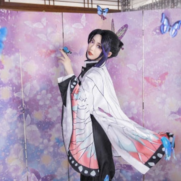 2023 - Anime Expo - Hahmojen Cosplay-asu Demon Slayer Kochou Shinobu Kimetsu No Yaiba Tanjirou Nezuko Cosplay Kimono Peruukki -1