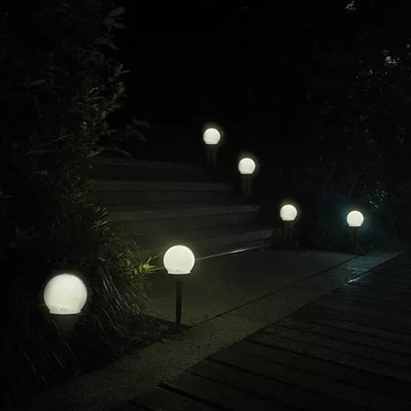 LED havelamper med solceller – 6-pak