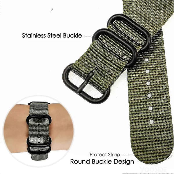 Nylon klokkerem til Casio G-SHOCK med spenne i rustfritt stål green