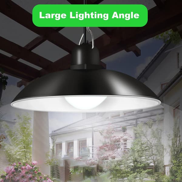 Solar Powered LED Ceiling Light Dimmable Outdoor Lighting Porch Chandelier Split Solar Lamp Hanging La