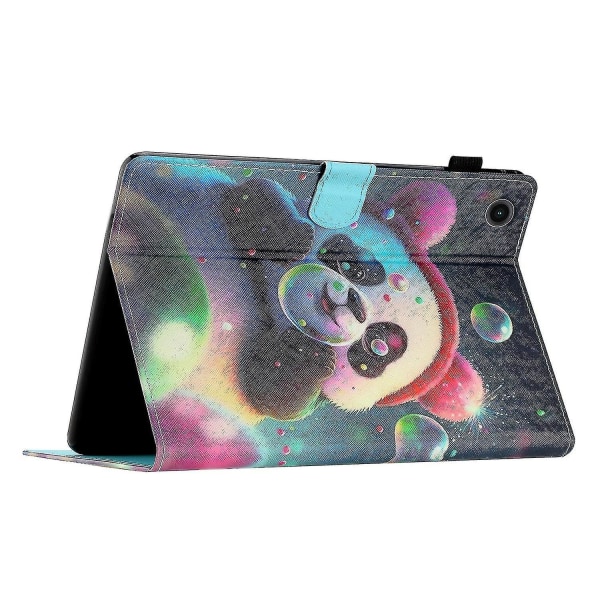 För Samsung Galaxy Tab A8 10.5 X205/X200 skyddande case PU Läder Flip Cover Panda