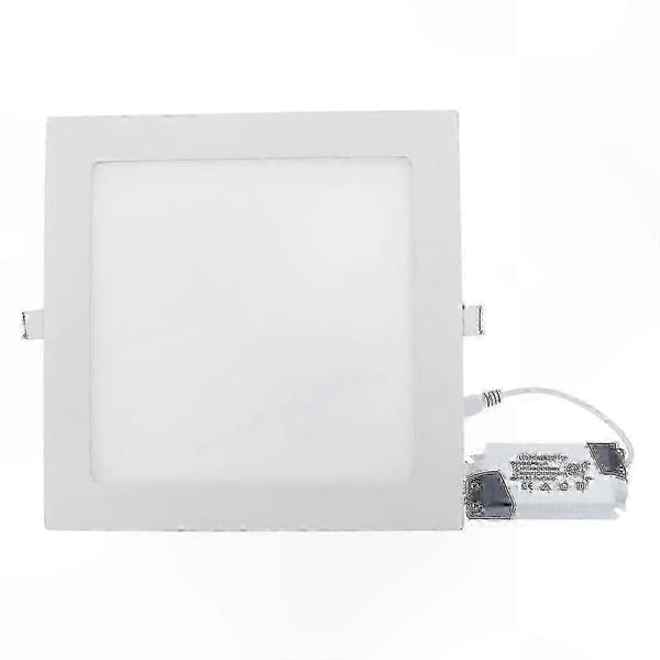 Fyrkantig LED-panelbelysning, 18W infälld downlight, kallvit, AC-driven