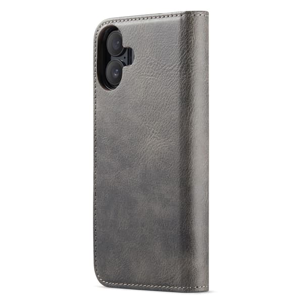 DG MING iPhone 16 2-i-1 Magnetiskt Plånboksfodral - GråCJY Grey en-US