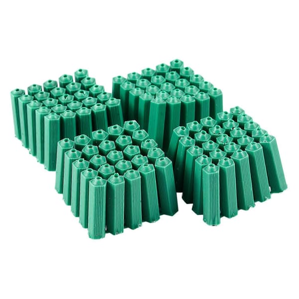 Kiinnitysruuvit vihreä 6 mm liukumaton muovitulppa 100 kpl Green