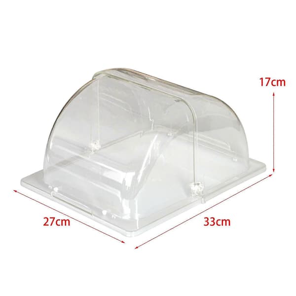 Matdisplaylock Matält Rektangulär Bageritallrikslock Klar Kupolkorg 33cmx27cmx17cm