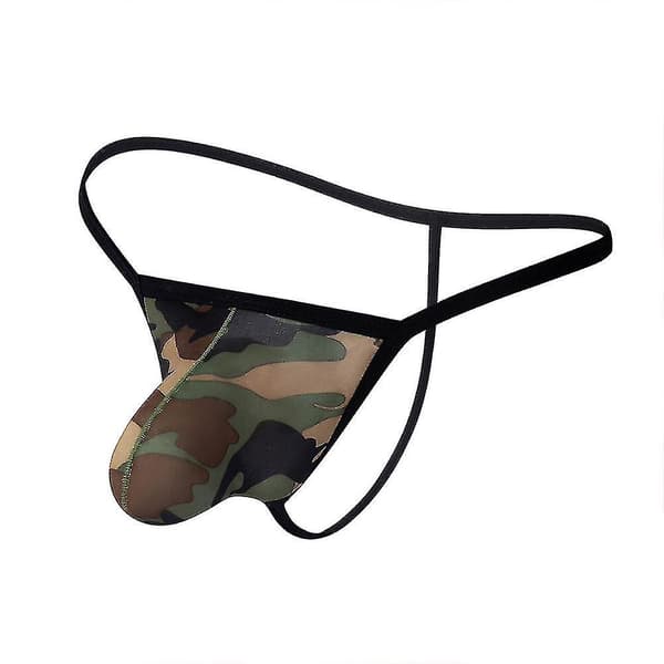 Seksikkäät G-stringit Miehille Camo Bulge Pouch Stringit Alusvaatteet T-back Alushousut M