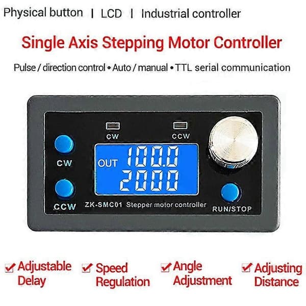 ZK-SMC01 Steppermotordriver og kontroller DC 5-30V Revers Puls Hastighetskontrollkort Programmerbart