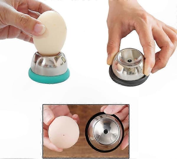 Äggpickare i rostfritt stål för råa ägg (2-pack)