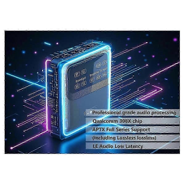 AURA Bluetooth 5.4 lydmottaker/sender -LL/HD/AD LC3 cast LE lydadapter trådløs stereomusikk