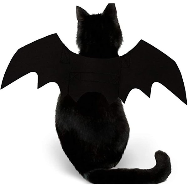 Kattens Flagermusvinger til Halloweenfest Dekoration, Hvalpe Halsbånd Føres Cosplay Flagermus Kostume, Sød Hvalp Katt Klæd Op M