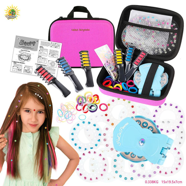 Hår Bedazzler Kit Dekorationsgave med hårperler, Shining Diamond Bling Gem Machine, Hair Gem Stamper, Stylingværktøj til piger, børn