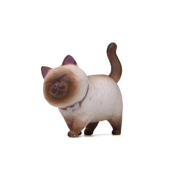 Cat Bell Doll,handgjord rund och ärlig Cat Healing Värmesystem,roterande tecknad kattdocka Leksak Desktopcake Dekor Barnpresent Brown 1pc