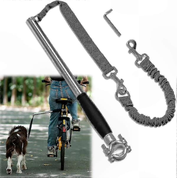 Cykelkoppel för hund med infällbar mekanism för utomhusäventyr