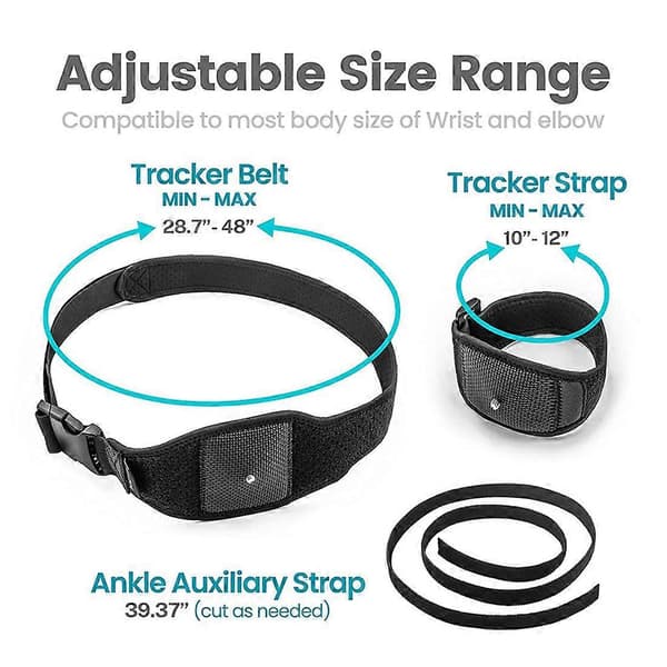 Vive Tracker Bälte Vive Tracker Remmar för System Tracker Pucks, Full Body Tracking Struktur och Uppgradering, CJY black