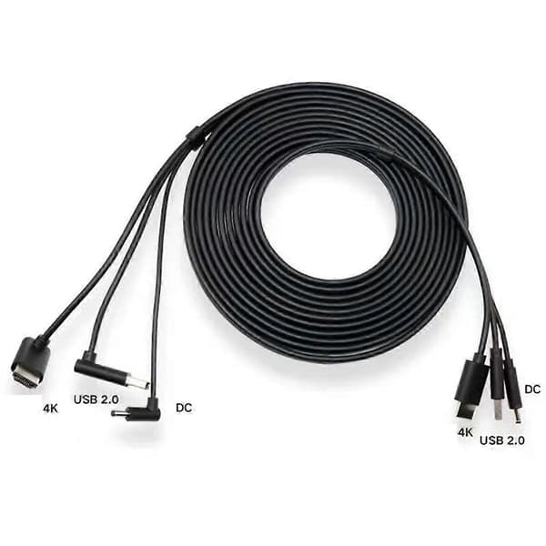 For tilbehør erstatningskabel - kompatibel 5M, USB, strøm VR-spill Black