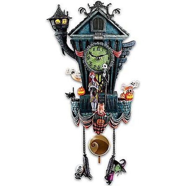 The Nightmare Before Christmas Cuckoo Clock, Tim Burtons The Nightmare Before Christmas Väggklocka Halloween Hem (1 st, Flerfärgad)