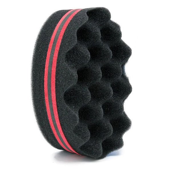 1 st hårborste Svamp Vävverktyg Hårborste Bärbar Dubbel Barber Dubbel användning Curling Sponge