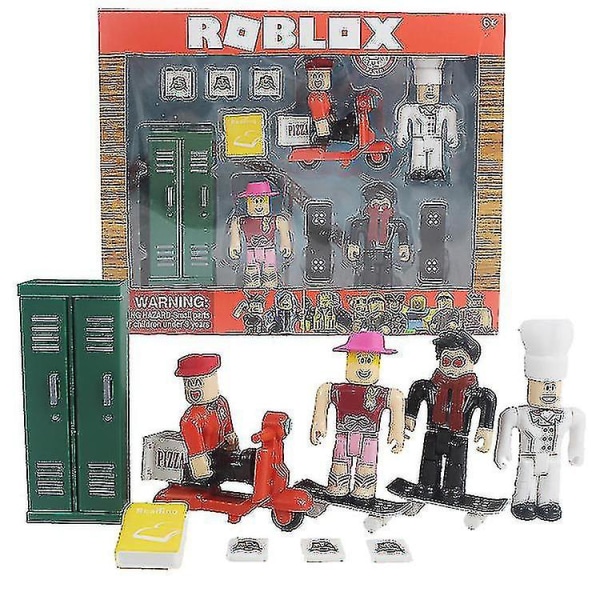 6-9 cm Roblox actionfigurer med rekvisita Tillbehör Barnpussel Pedagogiska leksaker Byggnad