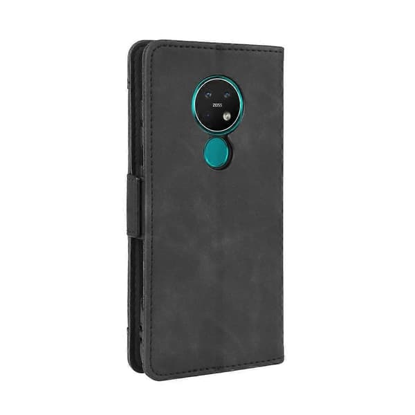 För Nokia 7.2 / 6.2 Plånboksfodral i läder CJY Black