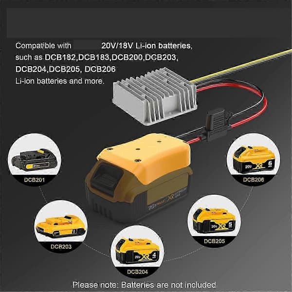 20V til 12V Step Down Converter, DC 12V 20A 240W for Dewalt