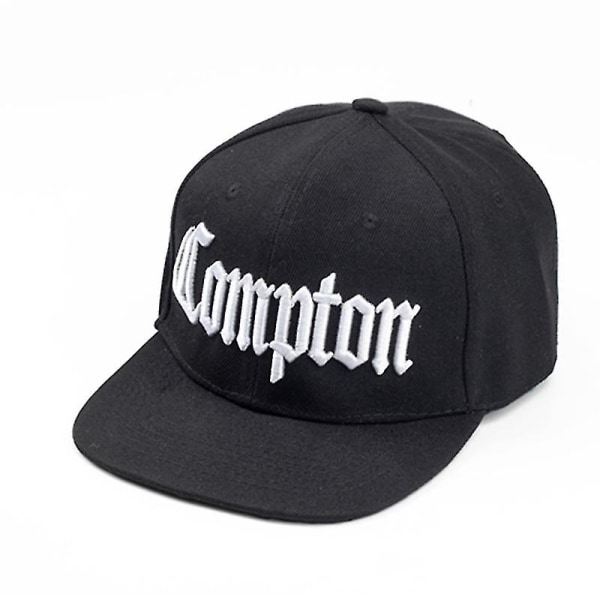 2017 Compton Broderi Baseball Hattar Mode Justerbar Bomulls Herr Kepsar Traker Hat Dam Hattar Hop Snapback Cap Sommar Black