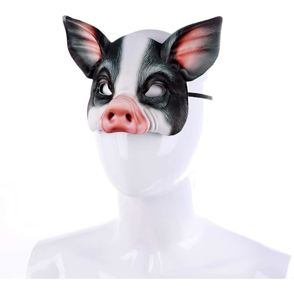 Halvmaske Dyremaske Gris Maske Gyser Gris Maske til Halloween Kostumefest Cosplay Rekvisitter