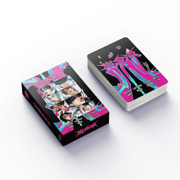 Kpop Stray Kids 55 Lomo-kortpakke - Album-klistremerker og Lomo-kort (55 stk--stjerne)