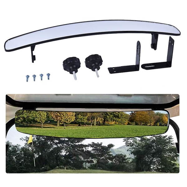 Golfvagn backspegel, 180 graders backspegel 16,5" extra bred