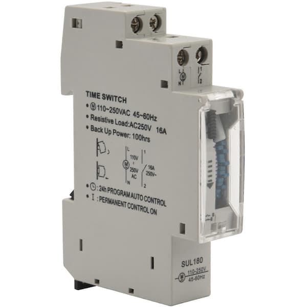 SUL180a 15 minutters mekanisk timer 24 timers programmerbar DIN-skinne