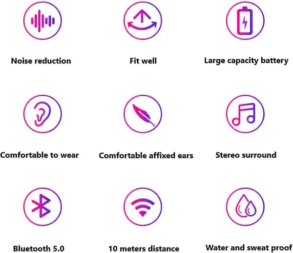 Bluetooth 5.0 trådløse hodetelefoner, hvit