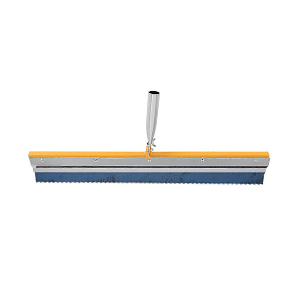 Rustfritt stål Notched Squeegee Epoxy Cement Maling Belegg Selvnivellerende Gulv Gear Rake Con-c