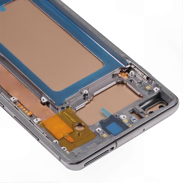 Fullständig LCD-skärmenhet för Galaxy S10+ med ram, ingen fingeravtrycksfunktion Black