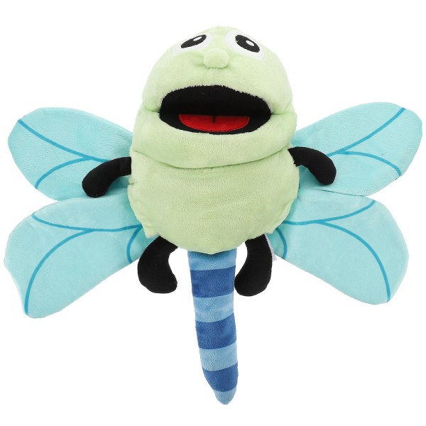 Plysj Dragonfly Hand Puppet Interactive Storytelling Hand Leke Utstoppet Insekt Dukke Leke