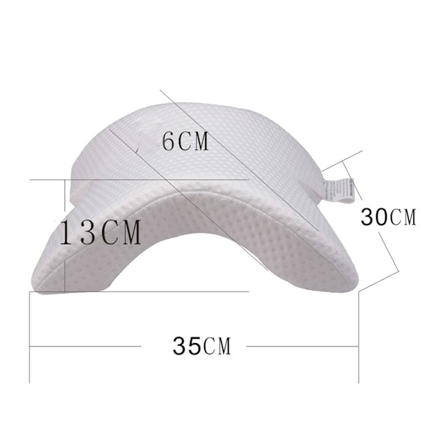Memory Foam Kudde Tunnel Långsam Återhämtning Tryck Kudde Arm Kudde Sked Kudde Båt Hals Cervikal Kudde för Resor