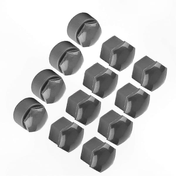 Grå 17 mm stöldskyddande hjulmutterskydd - 20-pack för fordon
