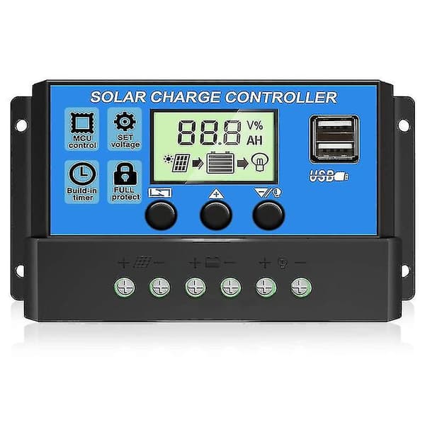 Solcelle ladekontroller 10a/20a/30a Solcellepanel Batteri Intelligent RegulatorCJY 10A