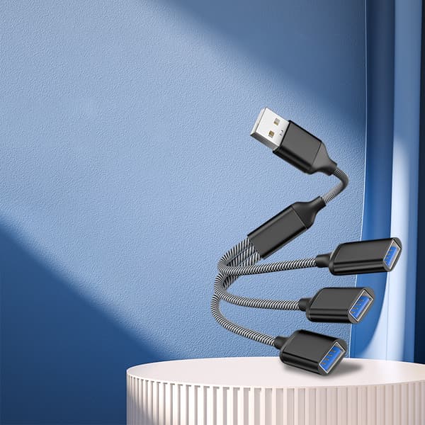 USB-hub splitter - 3 porte CJY Sort