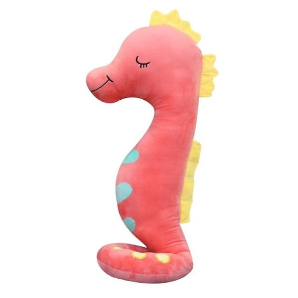 (rosa) 80cm Giant Seahorse Plyschleksak Färg Mjuk stoppad docka Kawaii Sovrumsdekoration Tecknad Kudde Kudde Present Till Barn | Lyxig kudde
