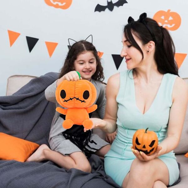 Halloween-gresskar i plysj, utstoppet gresskar myk plysj leketøy søt festlig gresskar pute mykt leketøy for Halloween-dekorasjoner Legg til en festlig atmosfære