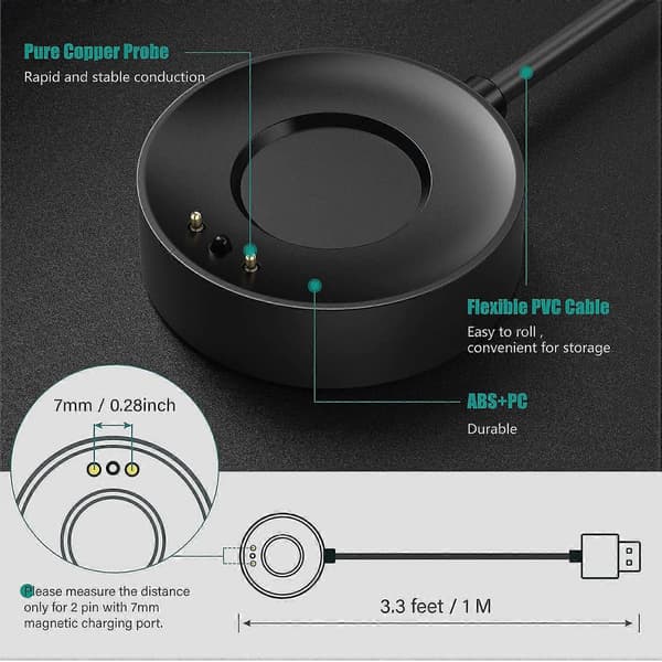 Ur opladningsdatakabel zruxe til Withings Scanwatch-sortCJY